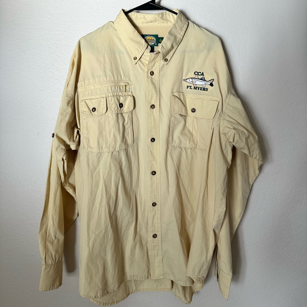 Men’s Cabela’s Button-Up Shirt - Light Yellow